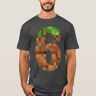 Piel 6yr Birthday Number Si 6 Year Old 6th Video G T-Shirt