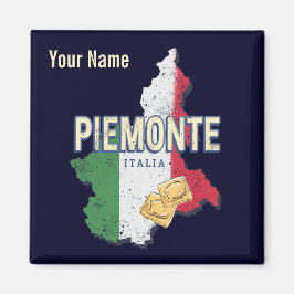 Piemont Italien Retro Region Karte Vintage Pasta Magnet