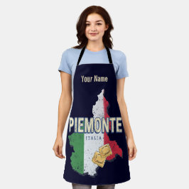 Piemont Italien Retro Region Karte Vintage Pasta Schürze