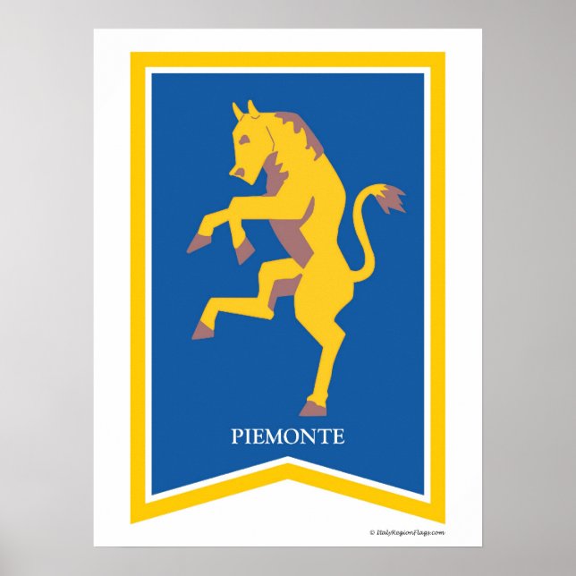 Piemont Italien Wappen Kunstdruckerei Poster (Vorne)
