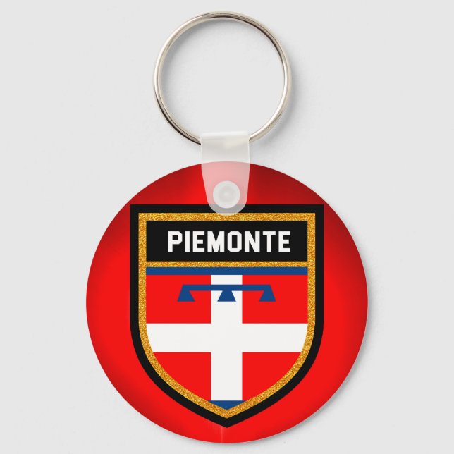 Piemonte Flag Schlüsselanhänger (Vorderseite)