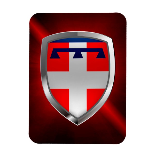 Piemonte Mettalic Emblem Magnet (Vertikal)