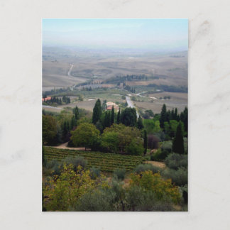 Pienza Landschaft Postkarte
