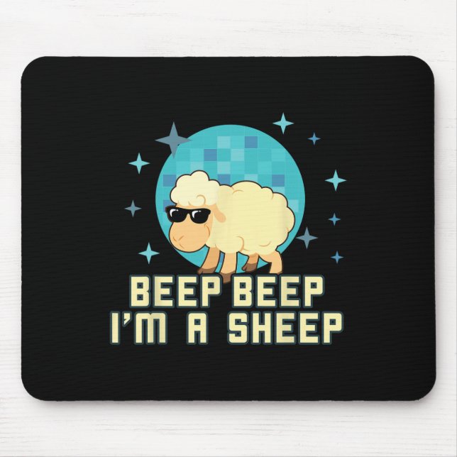 Piep Beep Ich bin ein Schafzüchter und Tierfreund  Mousepad (Vorne)