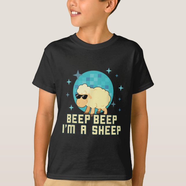 Piep Beep Ich bin ein Schafzüchter und Tierfreund  T-Shirt (Vorderseite)