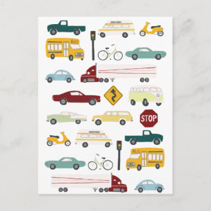 Piepton im Verkehrsmuster Postkarte