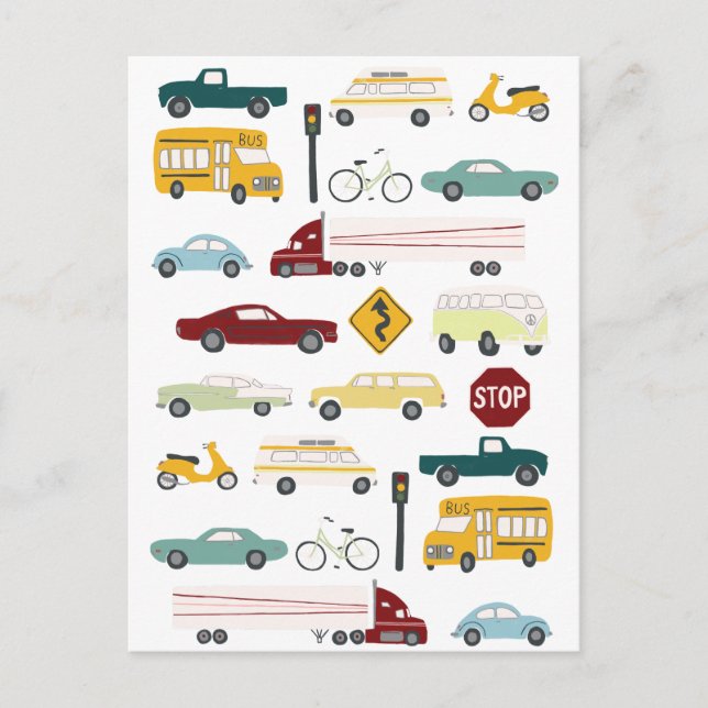 Piepton im Verkehrsmuster Postkarte (Vorderseite)
