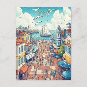 Pier 39 San Francisco Postkarte