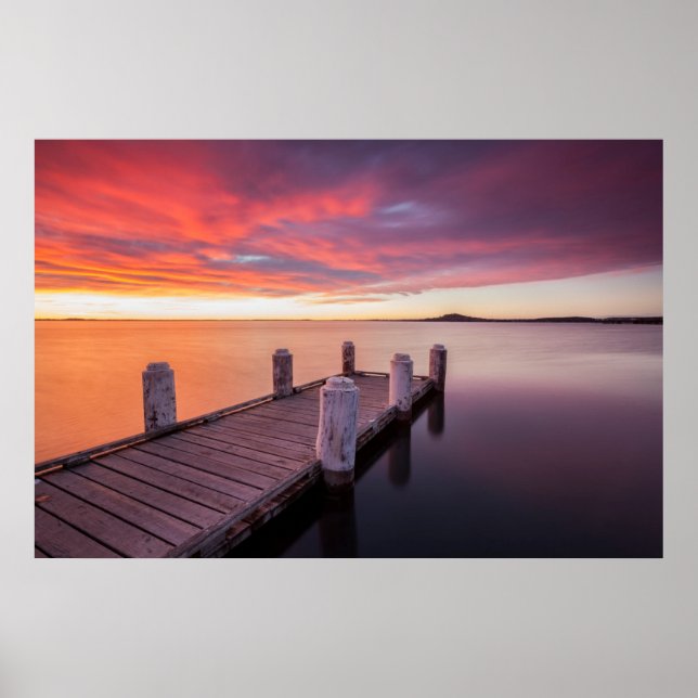 Pier am Illawarra-See Poster (Vorne)