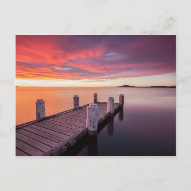 Pier am Illawarra-See Postkarte (Vorderseite)