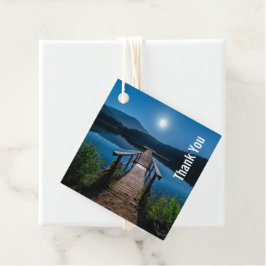 Pier bei Nacht unter Vollmond Danke Geschenkanhänger