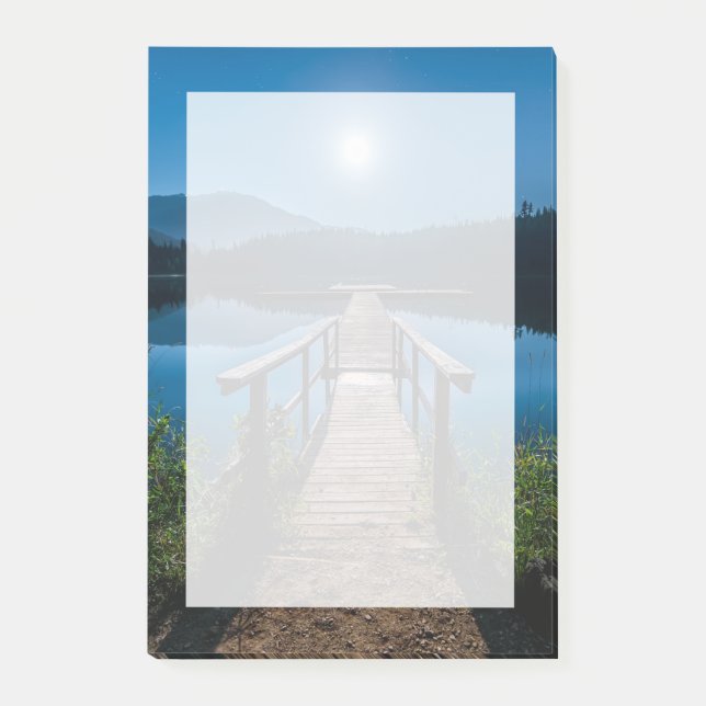 Pier bei Nacht unter Vollmond Post-it Klebezettel (Vorderseite)