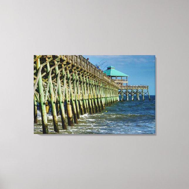 Pier Fishing Leinwanddruck (Vorderseite)