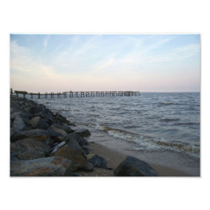 Pier in Colonial Beach, Virginia Fotodruck