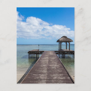 Pier in den Ozean flic en flac mauritius Postkarte