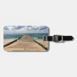 Pier in den Ozean Saona Domenican Republic Gepäckanhänger