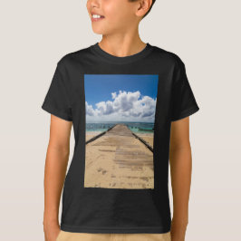 Pier in den Ozean Saona Domenican Republic T-Shirt