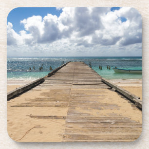Pier in den Ozean Saona Domenican Republic Untersetzer