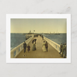 Pier in Ostend, Westflandern, Belgien Postkarte