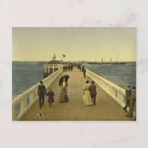 Pier in Ostend, Westflandern, Belgien Postkarte