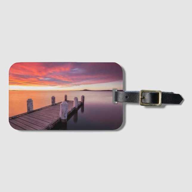 Pier in See Illawarra Gepäckanhänger (Vorderseite (Horizontal))