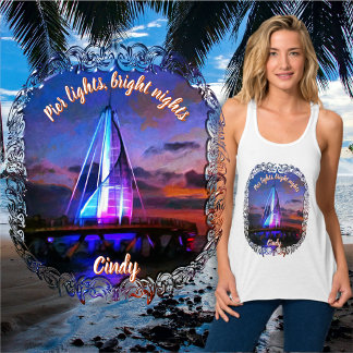 Pier lights, bright nights 1182 tank top