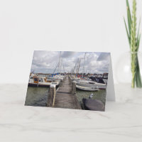 Pier mit Booten und Yachten in Marken Niederlande