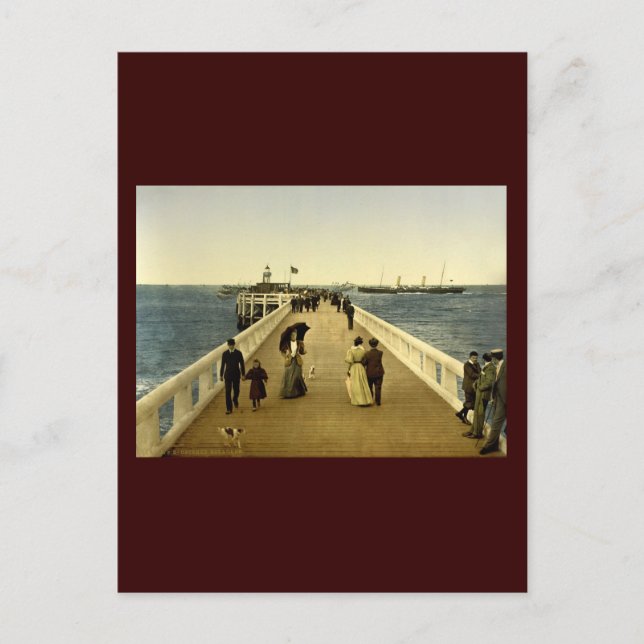 Pier Ostende Belgien Postkarte (Vorderseite)