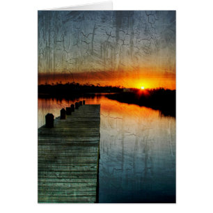 Pier-Sonnenuntergang-Karte
