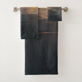 Pier Sunset Badhandtuch Set