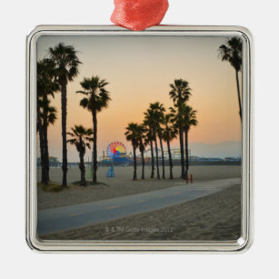 Pier USA, Kalifornien, Santa Monica am Ornament Aus Metall
