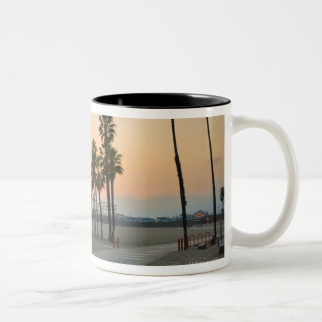 Pier USA, Kalifornien, Santa Monica am Zweifarbige Tasse (Rechts)