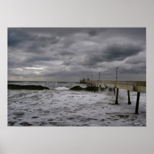 Pier vor dem Sturm Poster