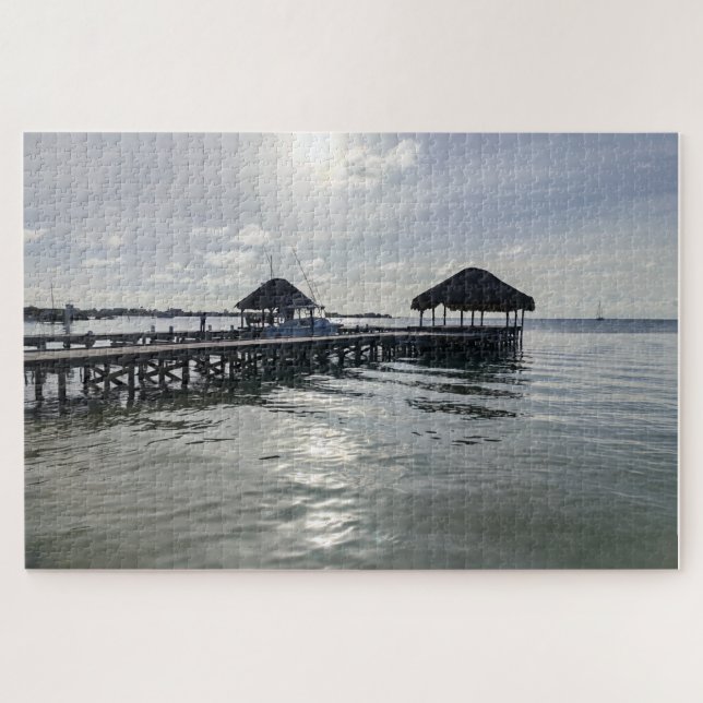 Pier with Palapas Puzzle (Horizontal)
