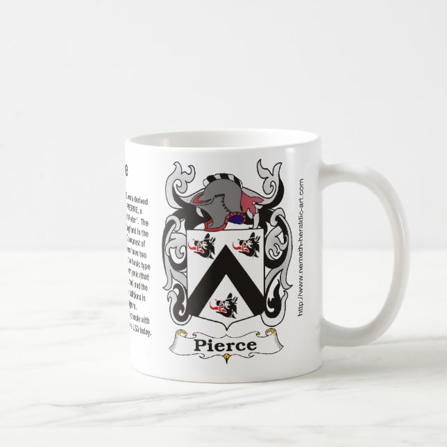 Pierce-Familien-Wappen Tasse (Rechts)