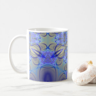 Pierce   Lila und gelbes Fraktal Art Kaffeetasse