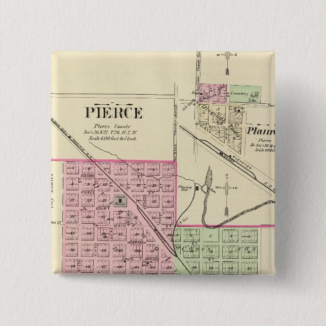 Pierce, Nebraska Button (Vorderseite)