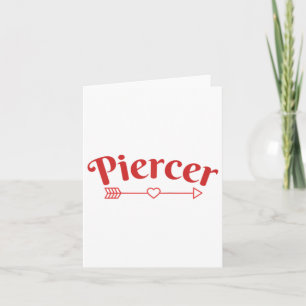 Piercer Arrow Heart Professioneller Piercing-Shop  Karte