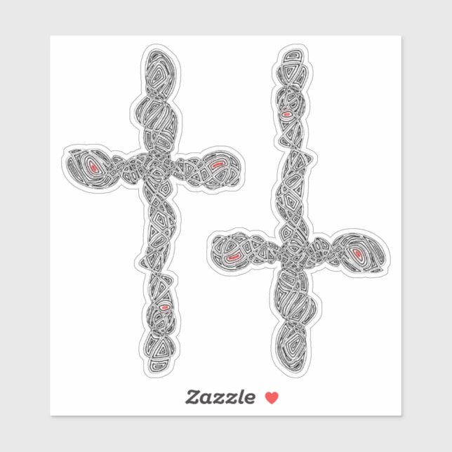 Piercing Cross Aufkleber (Blatt)