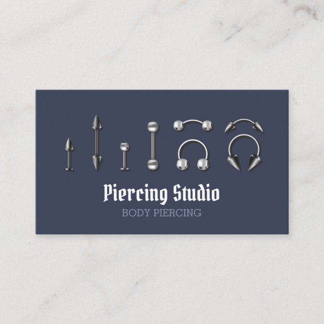 Piercing des Navy Body Juwelier Visitenkarte (Vorderseite)