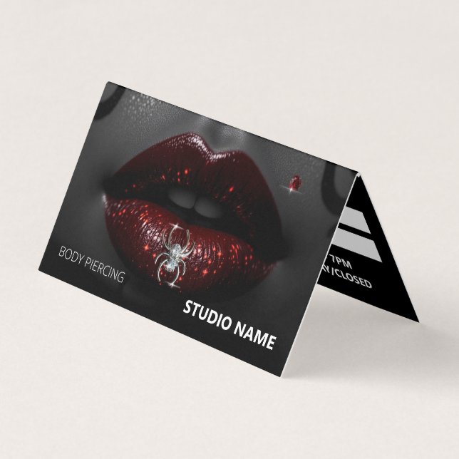 Piercing Salon Termin Visitenkarte Visitenkarten (Vorderseite)