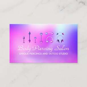 Piercing-Spezialist Hologramm Chic Visitenkarte