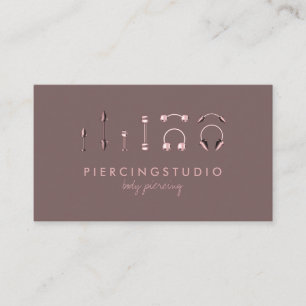 Piercing-Spezialist-Tattoo-Studio Roségold massiv Visitenkarte
