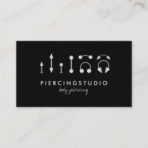Piercing Tattoo Studio Black Visitenkarte