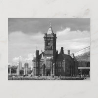 Pierhead Gebäude, Cardiff, Wales, UK (B&W)