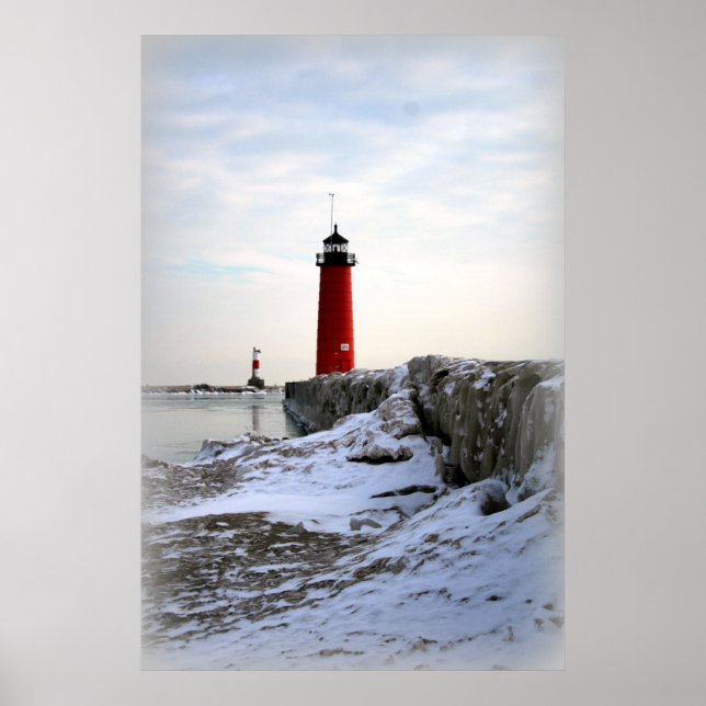 Pierhead Lighthouse, Kenosha Wisconsin Poster (Vorne)