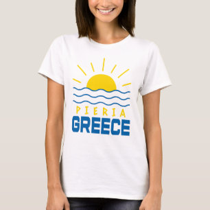 Pieria Griechenland Sonnenschein Und Meereswellen  T-Shirt