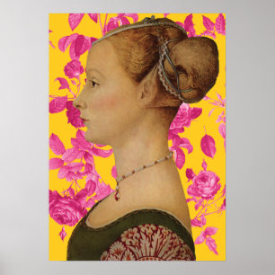 Piero del Pollaiuolo, Portrait einer jungen Frau Poster