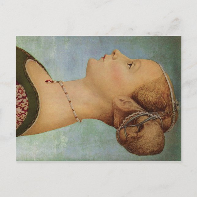 Piero del Pollaiuolo, Portrait einer jungen Frau Postkarte (Vorderseite)