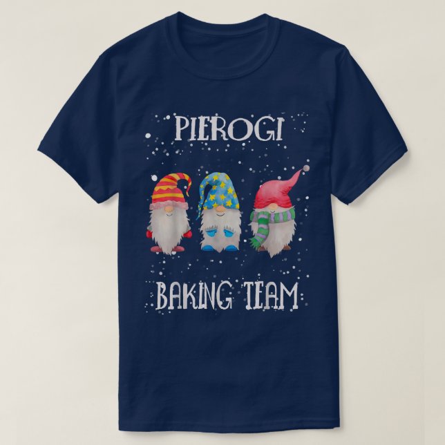 Pierogi Baking Team Nordic Christmas Gnome Backen T-Shirt (Design vorne)